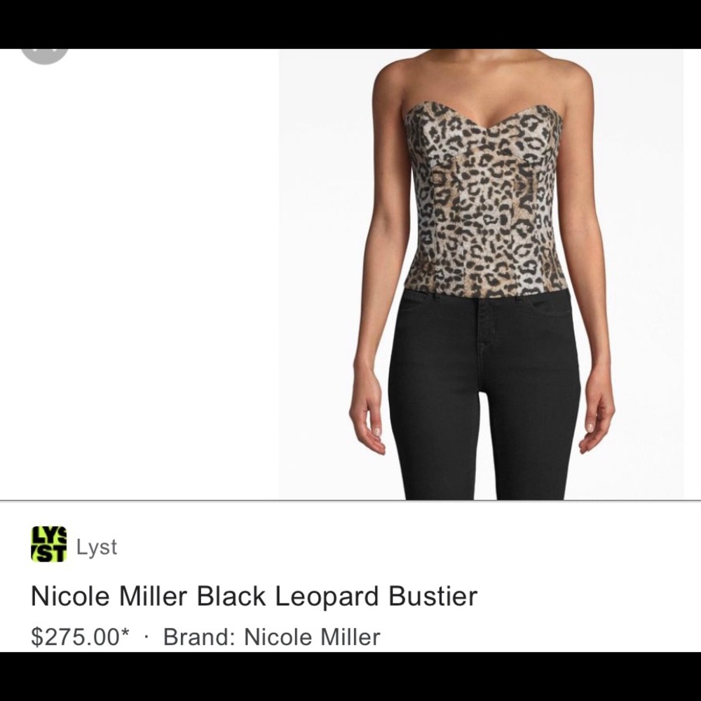 Nicole Miller leopard bustier